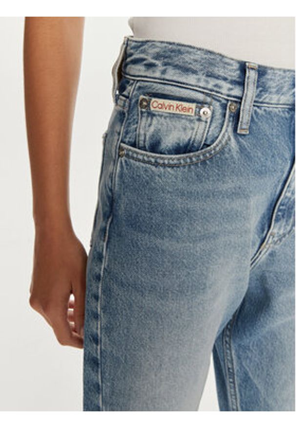 Calvin Klein Jeans Jeansy J20J224008 Niebieski Authentic Straight Fit. Kolor: niebieski