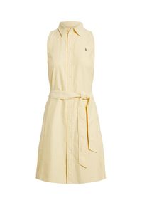 Polo Ralph Lauren Sukienka koszulowa 211968897500 Żółty jasny Regular Fit. Typ kołnierza: polo. Kolor: żółty. Materiał: bawełna. Typ sukienki: koszulowe #1
