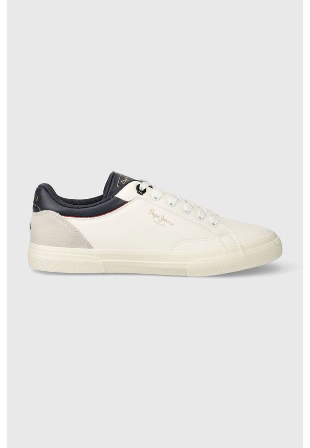 Pepe Jeans sneakersy KENTON JOURNEY M kolor biały PMS31006. Nosek buta: okrągły. Kolor: biały. Materiał: guma