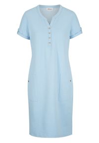 Sukienka shirtowa w optyce dżinsowej bonprix jasnoniebieski. Kolor: fioletowy #1