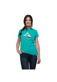 Koszulka damska Black Diamond Mountain Logo Tee T-shirt. Kolor: zielony