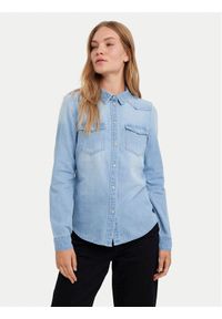 Vero Moda Koszula jeansowa Maria 10277523 Błękitny Slim Fit. Kolor: niebieski. Materiał: bawełna #1