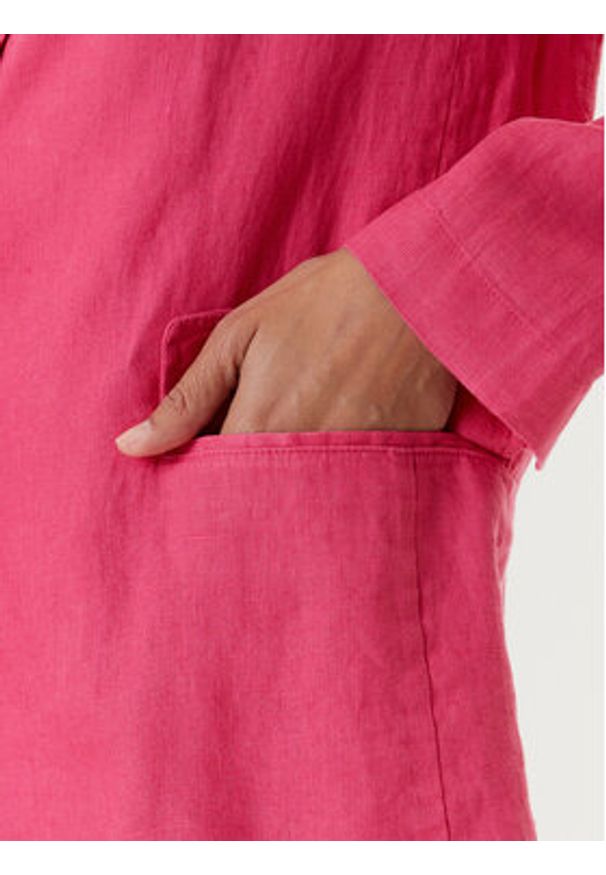 United Colors of Benetton - United Colors Of Benetton Marynarka 2AGHDW00R Różowy Regular Fit. Kolor: różowy. Materiał: len