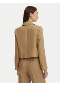 Marella Marynarka Papiro 2615041042 Beżowy Regular Fit. Kolor: beżowy. Materiał: len #4