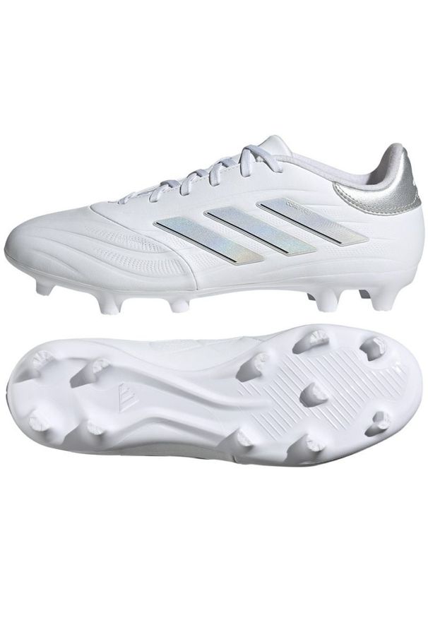 Adidas - Buty piłkarskie adidas Copa Pure.2 League Fg M IE7493 białe. Zapięcie: sznurówki. Kolor: biały. Materiał: syntetyk, skóra, guma. Sport: piłka nożna