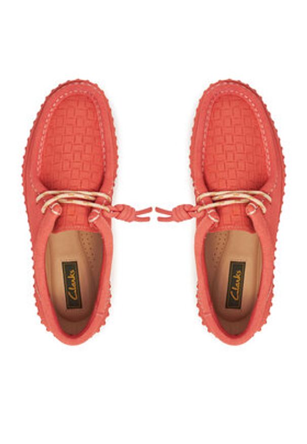 Clarks Półbuty Torhill Bee 26181187 Koralowy. Kolor: pomarańczowy. Materiał: skóra