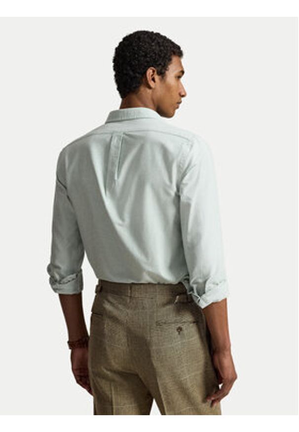 Polo Ralph Lauren Koszula 710792161501 Zielony jasny Slim Fit. Typ kołnierza: polo. Kolor: zielony. Materiał: bawełna