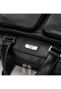 Wittchen - Męska torba na laptopa 15,6” skórzana z wypukłymi kieszeniami czarna. Kolor: czarny. Materiał: skóra. Styl: casual, elegancki #4