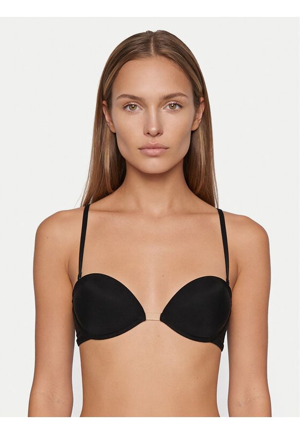 Wonderbra Biustonosz z fiszbiną WB009243 Czarny. Kolor: czarny. Materiał: syntetyk