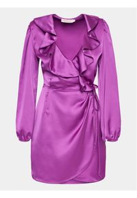Please Sukienka koktajlowa A1NKOG1000 Fioletowy Regular Fit. Kolor: fioletowy. Materiał: syntetyk. Styl: wizytowy