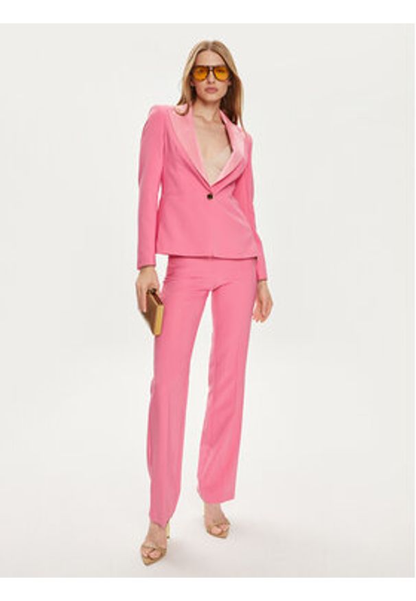Fracomina Marynarka FQ24SJ2001W42901 Różowy Slim Fit. Kolor: różowy. Materiał: syntetyk