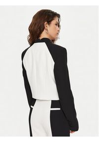 Karl Lagerfeld - KARL LAGERFELD Marynarka A1W14044 Biały Relaxed Fit. Typ kołnierza: dekolt w karo. Kolor: biały. Materiał: syntetyk #4