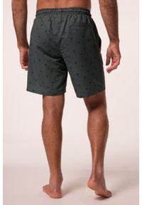 JAY-PI - Męskie Kąpielówki moda plażowa elastyczny pas minimalistyczny nadruk. Kolekcja: plus size. Kolor: zielony. Materiał: poliester, materiał. Wzór: nadruk