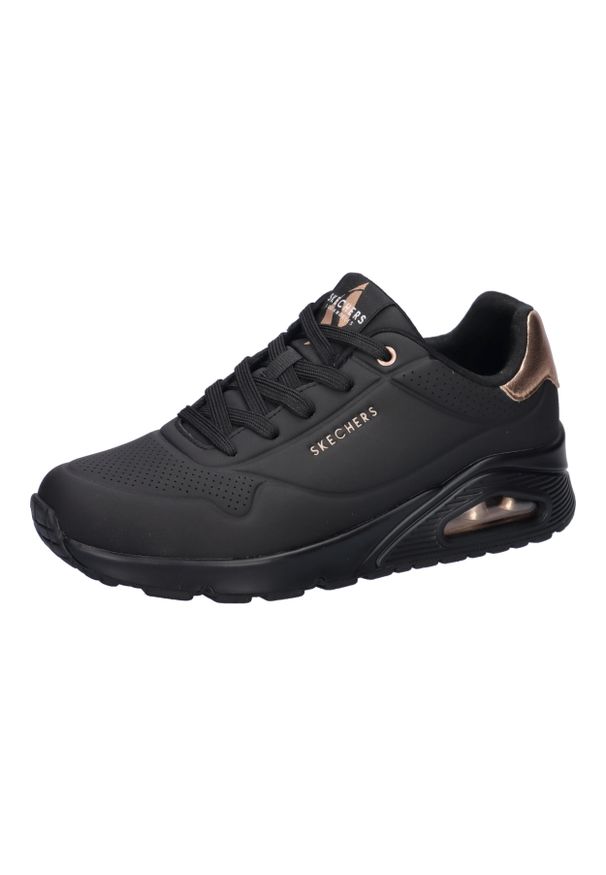 skechers - Buty Kobieta Skechers Unogolden Air czarny. Kolor: czarny. Materiał: guma, syntetyk, materiał. Model: Skechers Sport. Sport: turystyka piesza