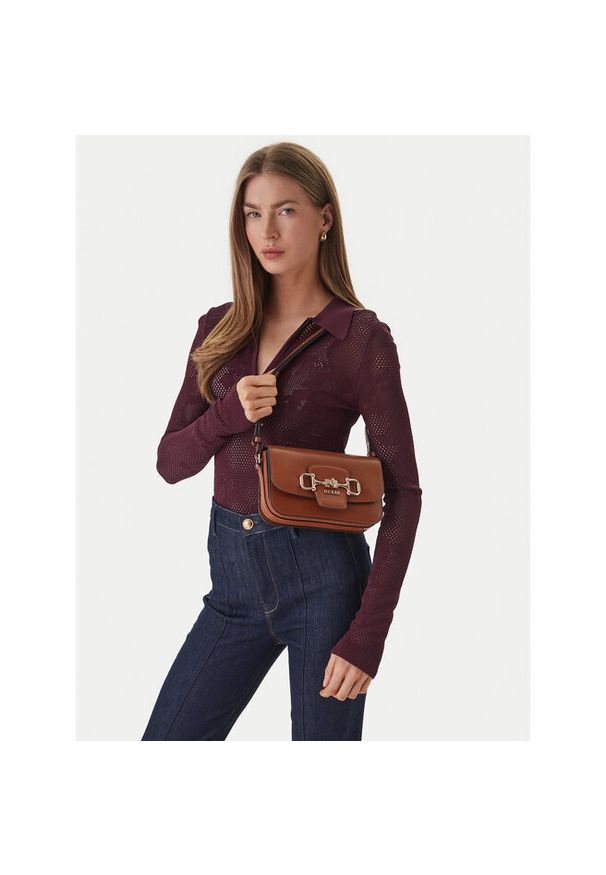 Torebka Guess. Kolor: brązowy