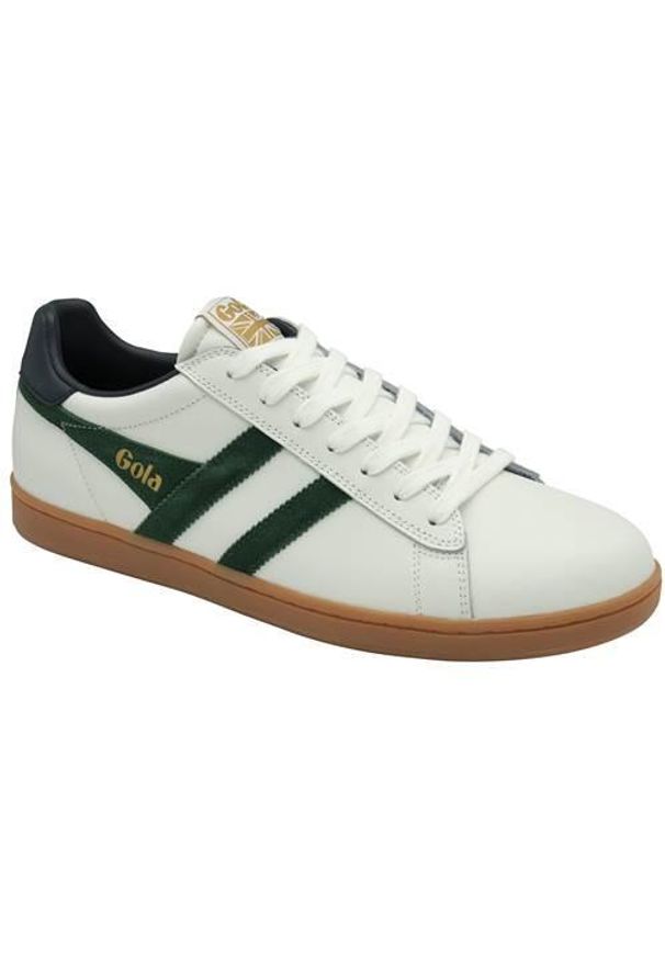 Buty do chodzenia męskie Gola Equipe Ii. Zapięcie: sznurówki. Kolor: zielony, biały, wielokolorowy. Materiał: guma, skóra, materiał. Szerokość cholewki: normalna. Sport: turystyka piesza