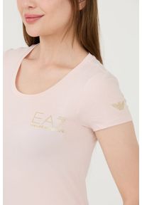 EA7 Emporio Armani - EA7 Różowy damski t-shirt, Rozmiar XS. Kolor: różowy #5