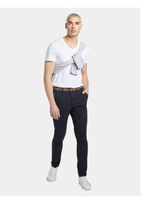 Tom Tailor Denim Chinosy 1008253 Granatowy Slim Fit. Kolor: niebieski. Materiał: bawełna