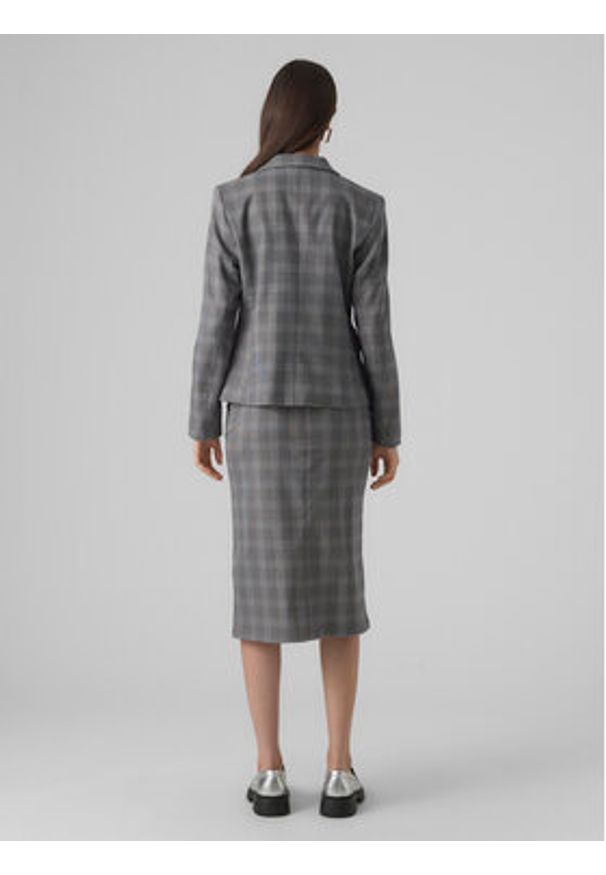 Vero Moda Marynarka Malin 10299895 Szary Slim Fit. Kolor: szary. Materiał: syntetyk