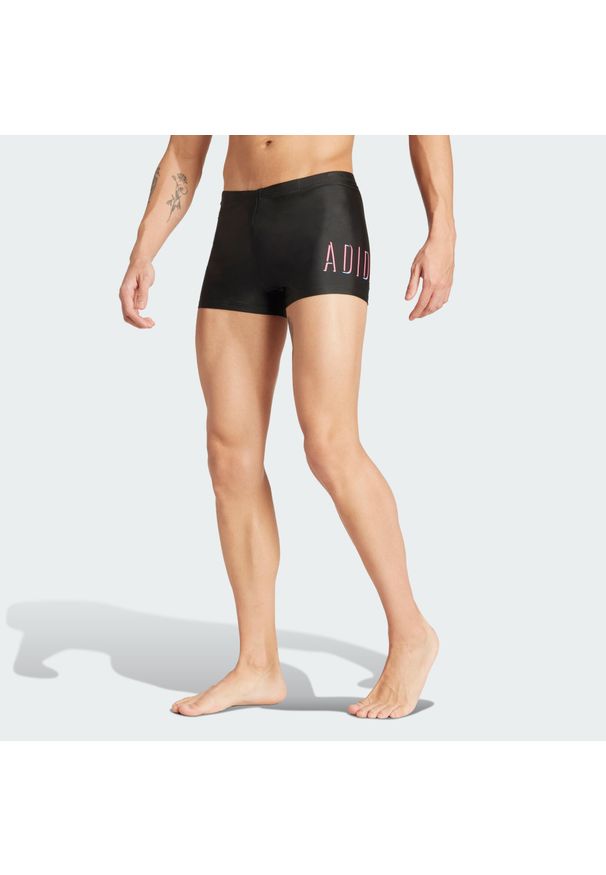 Adidas - Bokserki Lineage Swim. Kolor: czarny. Materiał: materiał