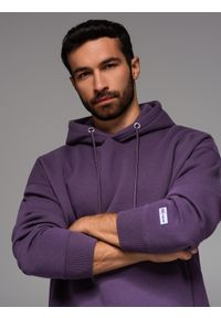 Ombre Clothing - Komplet dresowy UNISEX bluza z kapturem + szorty w stylu athleisure – fioletowe V13 - Rozmiar: XL/XXL. Typ kołnierza: kaptur. Kolor: fioletowy. Materiał: dresówka. Długość: krótkie. Wzór: aplikacja. Styl: sportowy, elegancki #9