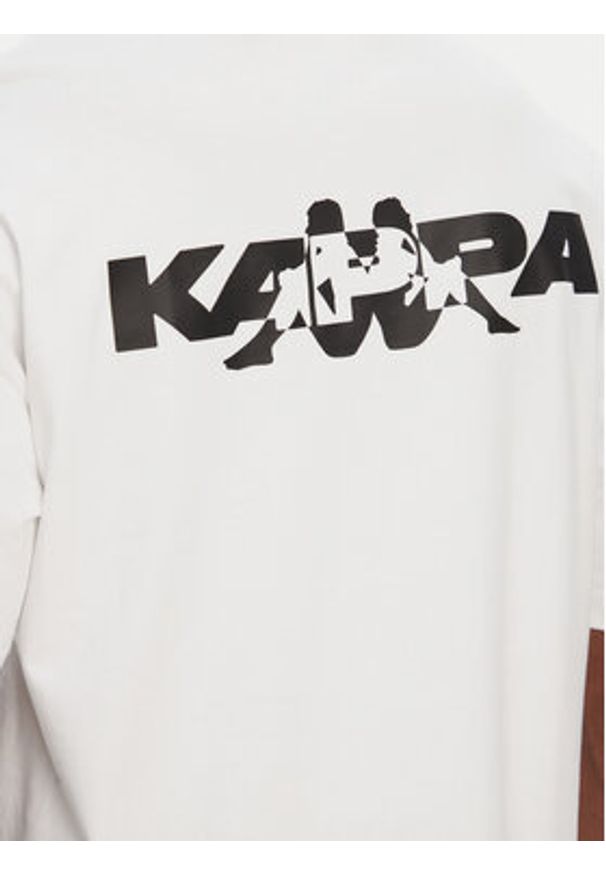 Kappa T-Shirt Nyle 351S5GW Biały Regular Fit. Kolor: biały. Materiał: bawełna