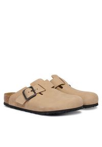 Birkenstock Klapki Boston Wire Buckle 1031584 Beżowy. Kolor: beżowy. Materiał: skóra, nubuk #3
