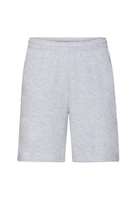 FRUIT OF THE LOOM - Lekkie Spodenki Męskie. Kolor: szary