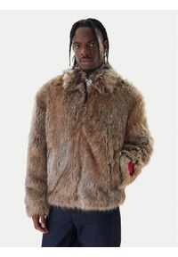 Hugo - HUGO Futro Bryan2541 50546592 Brązowy Relaxed Fit. Kolor: brązowy. Materiał: syntetyk #1