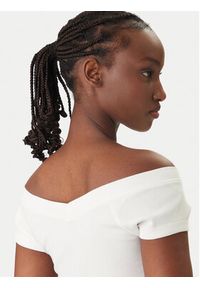 Tommy Jeans Bluzka DW0DW22265 Biały Slim Fit. Kolor: biały. Materiał: bawełna #2