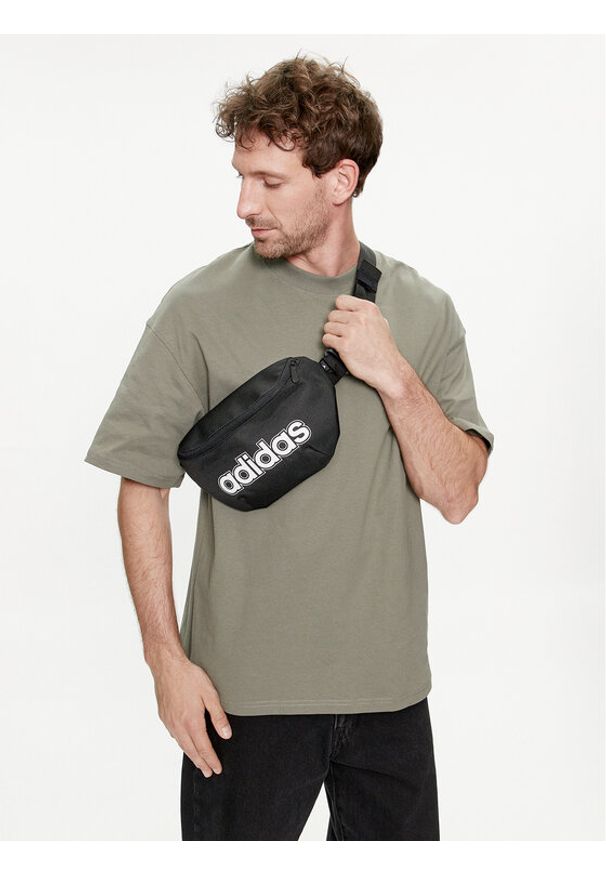 Adidas - adidas Nerka Classic Foundation Waist Bag HT4777 Czarny. Kolor: czarny. Materiał: materiał