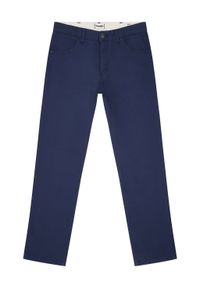 Wrangler - WRANGLER GREENSBORO MĘSKIE SPODNIE MATERIAŁOWE CHINO CHINOSY DARK NAVY 112350802. Materiał: materiał #5