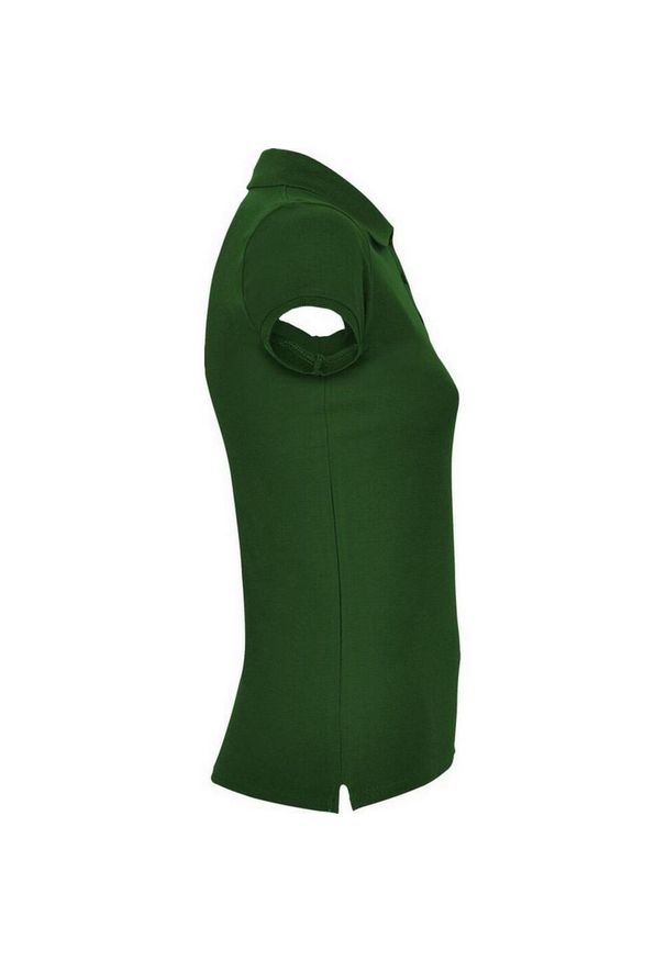 ROLY - Damska Koszulka Polo W Gwiazdki. Typ kołnierza: polo. Kolor: zielony