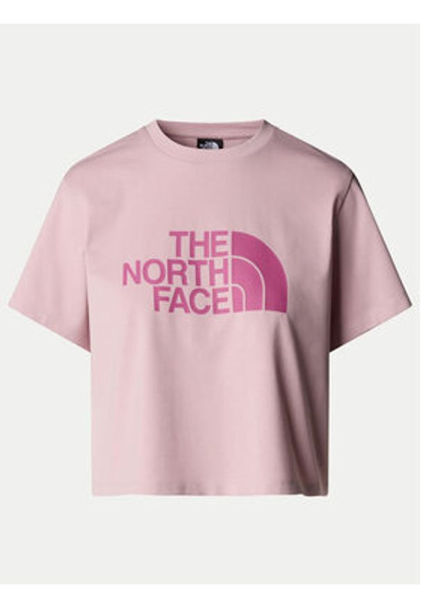 The North Face T-Shirt Easy NF0A8A6H Różowy Loose Fit. Kolor: różowy. Materiał: bawełna
