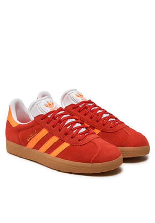 Adidas - adidas Sneakersy Gazelle JI1374 Czerwony. Kolor: czerwony. Materiał: zamsz, skóra. Model: Adidas Gazelle