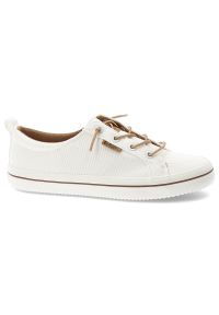 Trampki damskie Lee Cooper, cholewka z materiału tekstylnego wiązanie z przodu sportowy fason, białe, LCW-26-02-4058L SVL-629. Okazja: na co dzień. Zapięcie: sznurówki. Kolor: biały. Materiał: materiał. Szerokość cholewki: normalna. Styl: sportowy #3