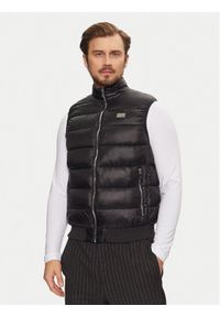 Karl Lagerfeld - KARL LAGERFELD Kamizelka 505091 551590 Czarny Regular Fit. Typ kołnierza: dekolt w karo. Kolor: czarny. Materiał: syntetyk. Długość rękawa: bez rękawów