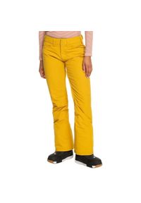 Spodnie narciarskie damskie Roxy Backyard. Kolor: żółty. Sport: narciarstwo