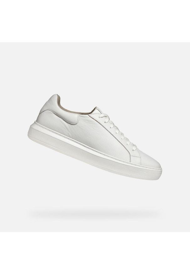 Geox - Buty GEOX U DEIVEN Biały. Kolor: biały. Materiał: tkanina, skóra