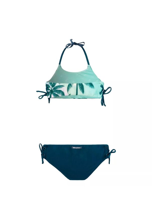 AquaWave - Dziewczęcy dwuczęściowy kostium kąpielowy Aquawave Hali (x2). Kolor: zielony