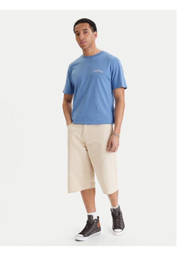 Quiksilver T-Shirt EQYZT08307 Niebieski Regular Fit. Kolor: niebieski. Materiał: bawełna