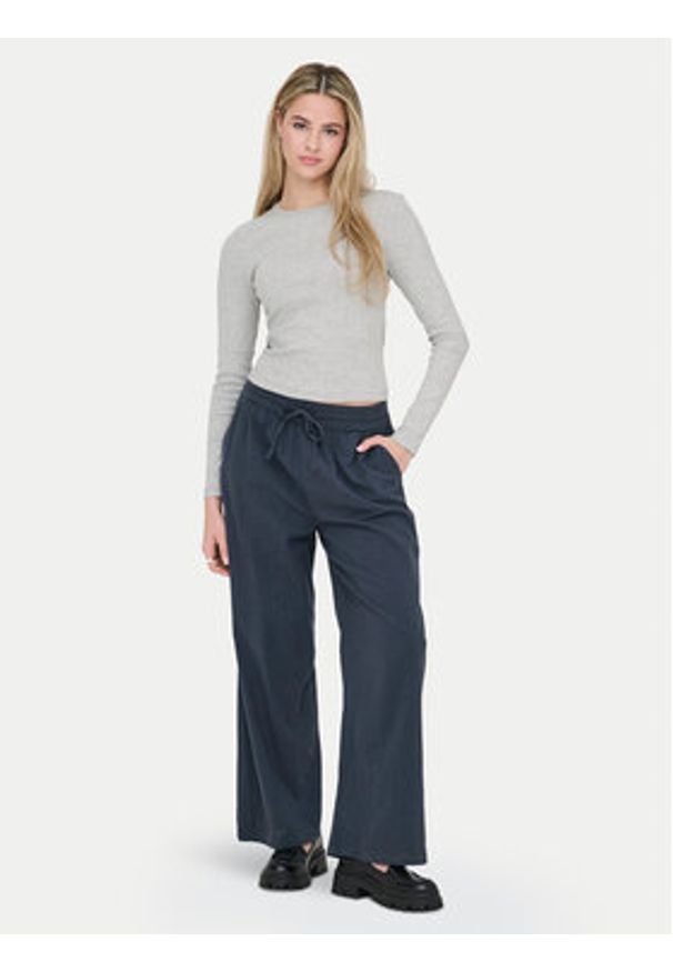 only - ONLY Bluzka Val 15371305 Szary Regular Fit. Kolor: szary. Materiał: bawełna