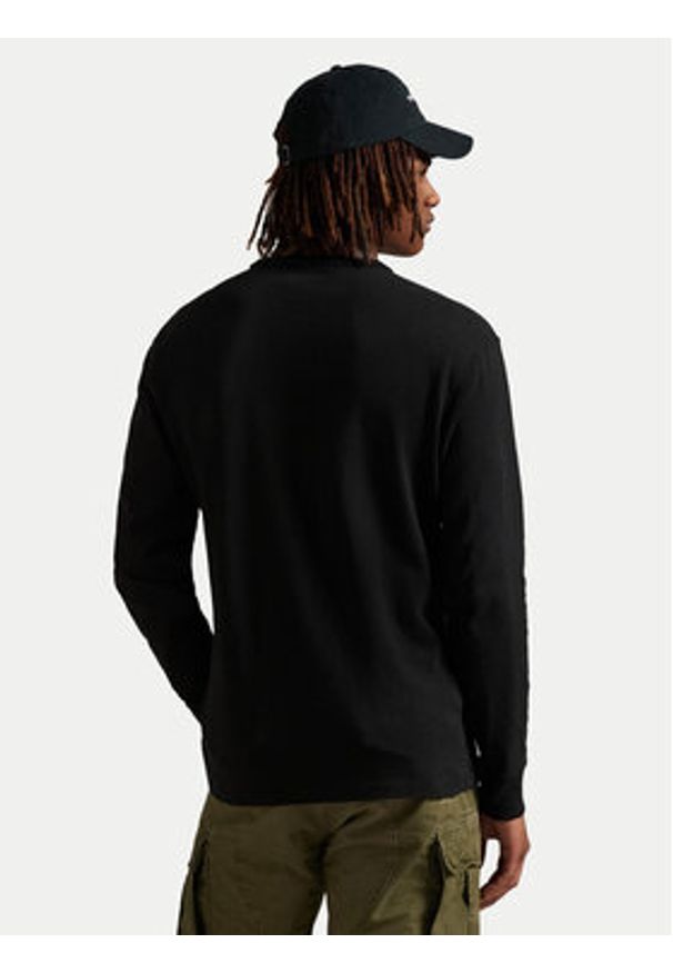Polo Ralph Lauren Longsleeve 710970697001 Czarny Classic Fit. Typ kołnierza: polo. Kolor: czarny. Materiał: bawełna. Długość rękawa: długi rękaw