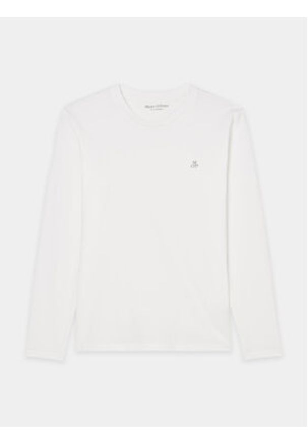 Marc O'Polo Longsleeve B21 2012 52210 Biały Regular Fit. Typ kołnierza: polo. Kolor: biały. Materiał: bawełna. Długość rękawa: długi rękaw