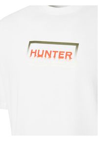 Hunter T-Shirt Abele UNISEX HARU0007251 Biały Regular Fit. Kolor: biały. Materiał: bawełna #5
