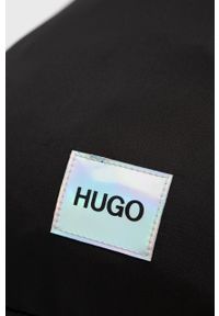 Hugo Plecak 50461303 kolor czarny gładki. Kolor: czarny. Materiał: bawełna, poliester. Wzór: gładki #2