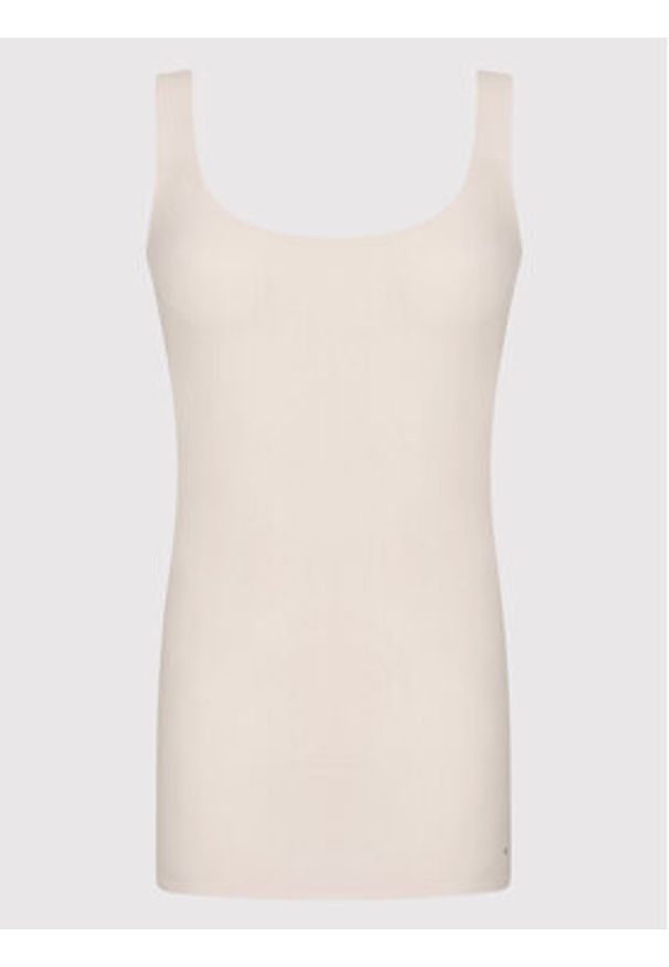 Triumph Podkoszulek Smart Micro 10211587 Beżowy Slim Fit. Kolor: beżowy. Materiał: syntetyk