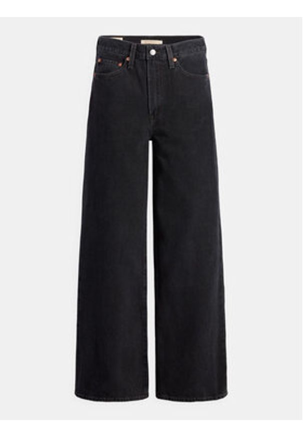Levi's® Jeansy Ribcage A6081-0001 Czarny Wide Leg. Kolor: czarny