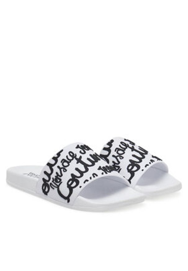 Versace Jeans Couture Klapki 78VA3SQ1 Biały. Kolor: biały. Materiał: syntetyk