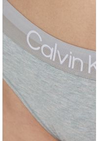 Calvin Klein Underwear Figi kolor szary z bawełny. Kolor: szary. Materiał: bawełna. Wzór: gładki #4